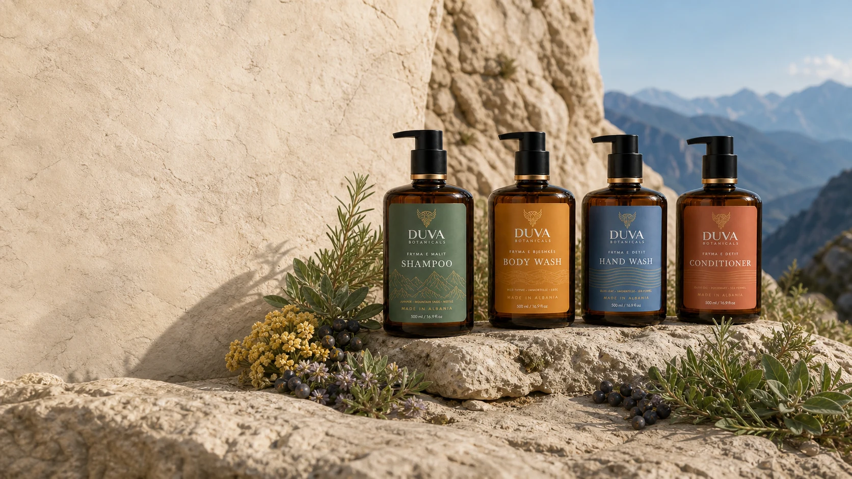 Koleksioni Duva Botanicals mes gurit, bimëve dhe maleve shqiptare